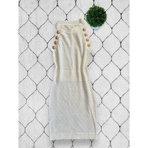 DAIMARAN Ruanda Mini Dress Bodycon White Slim Fit Size S/M